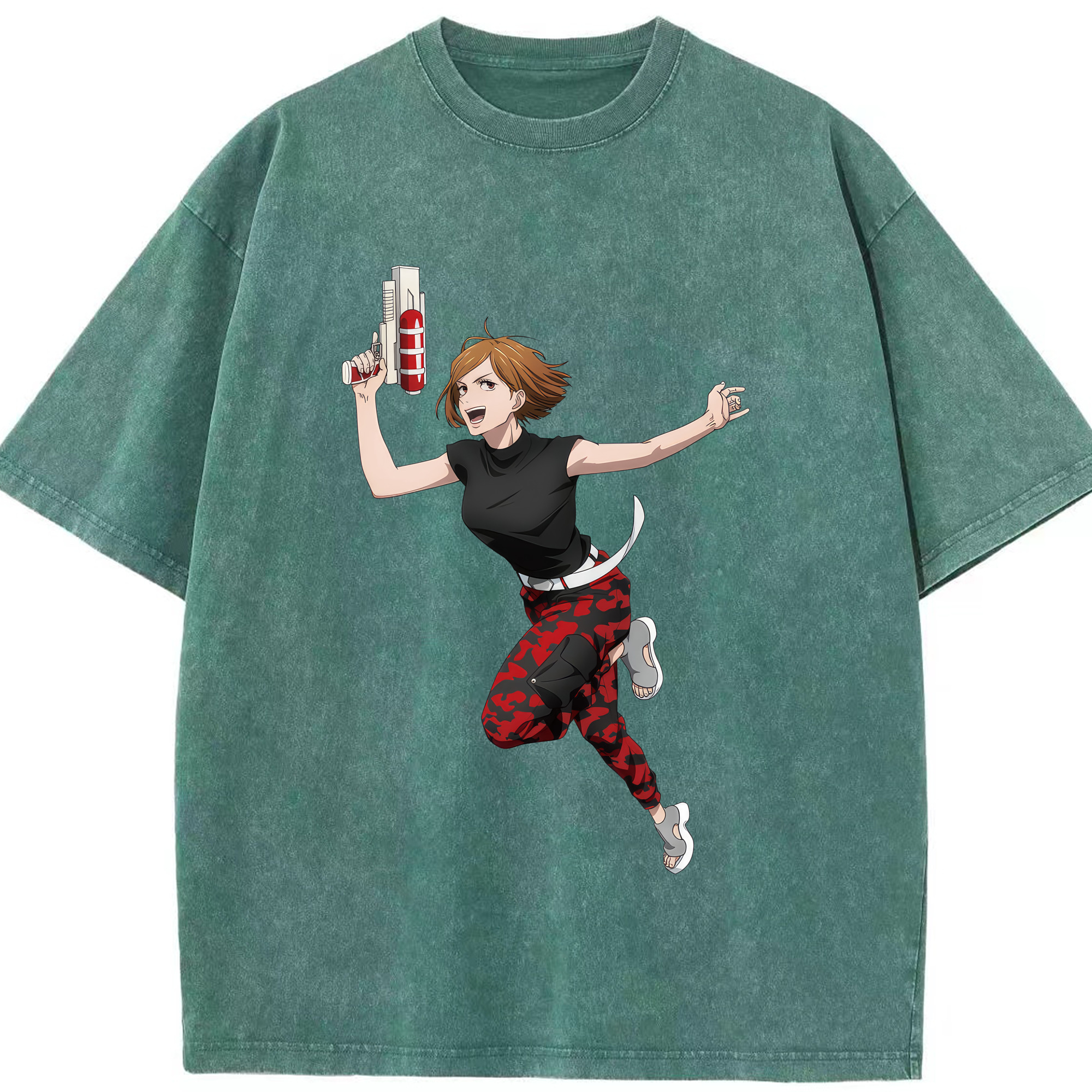 （画像用） 呪術廻戦 Jujutsu Kaisen 綿100% ヴィンテージ風 半袖Tシャツ（フロントプリント）